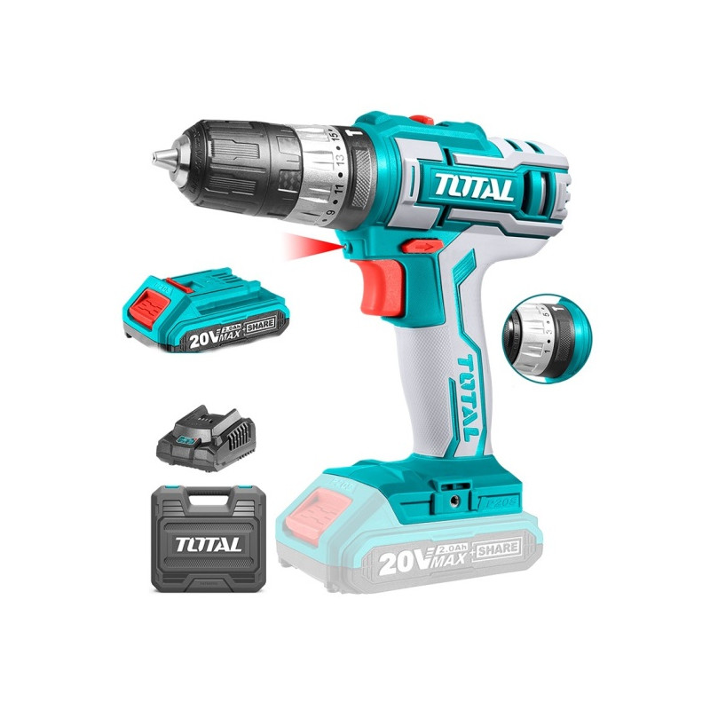 total lı-ıon akülü matkap tdlı200215